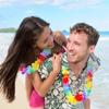 50pc Hawaiian Flower Necklaces Artificial Flower Leis Garlands Multicolor for Beach Party Luau Wedding Birthday Party Decoration