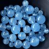 Aquamarine Chalcedony Round Beads Necklace & Earrings - DIY Handmade Jewelry Accessories.