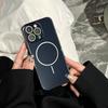 Magnetic Phone Case with Full Coverage Lens Ring for iPhone 16 Pro Max - Bright Surface Glass Protective Cover
