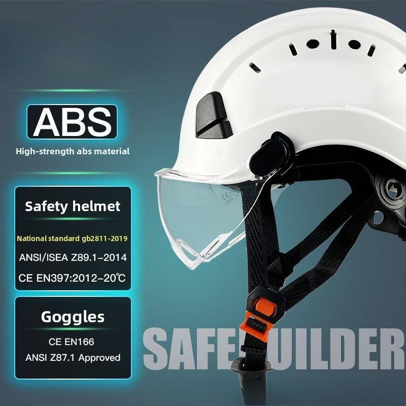 Proteção Ocular Anti-esmagamento Capacete de Segurança para Canteiro de Obras Capacete Rígido ABS Construção Equipamento de Proteção para a Cabeça Estampado