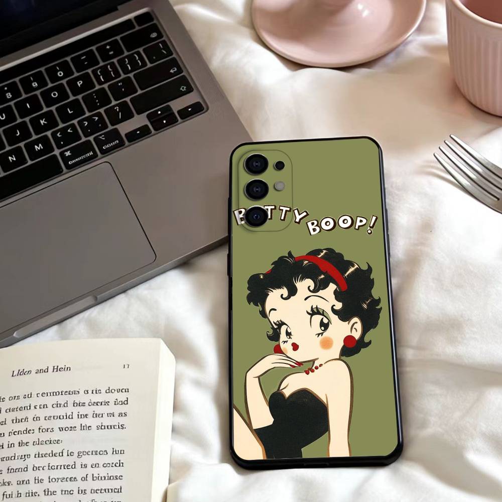 

B-Betty boop Phone Case For Samsung S 25,24,23,22,30,21,10,9,Ultra,Plus,Lite,FE,4,5 G Soft Black Case Samsung S25