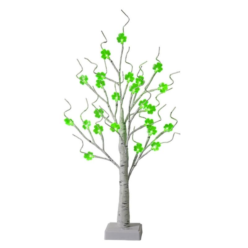 Plastic LED Shamrock Tree Decoration Light for Patrick's Festival Event Safe Design Easy Assembly Child Friendly