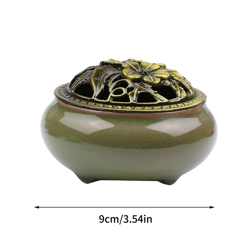 Ceramic Ice Cracking Incense Burner Coil Cone Stick Incense Burner Holder Home Ornaments Japanese Incense Burners Zen Decor