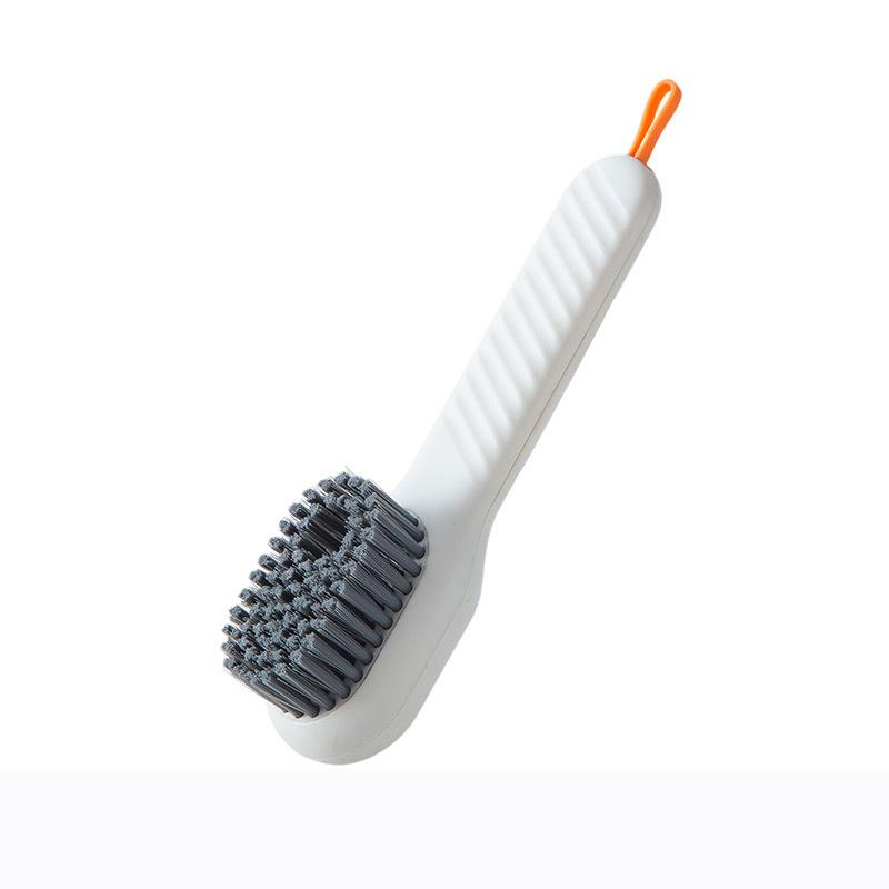 Multifunctional Shoe Cleaning Brush With Soap Dispenser Soft-bristled Long Handle Clothes Brush Slippers Cleaner Laundry Cleanin белый