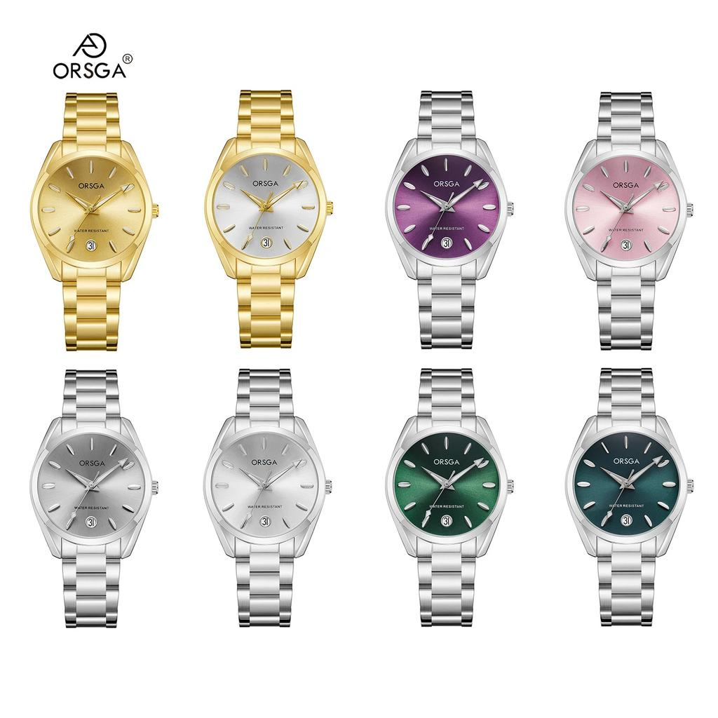 Luxury Women's Watch 34mm Fashionable Stainless Steel Rhinestone Pink Minimalist Girl Clock Outdoor Travel Women Wrist Watches