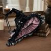 Lace Witch Hat Wide Brim Pointed Top Bow Gothic Costume Halloween Hat for Women Cosplay Party Dress Up