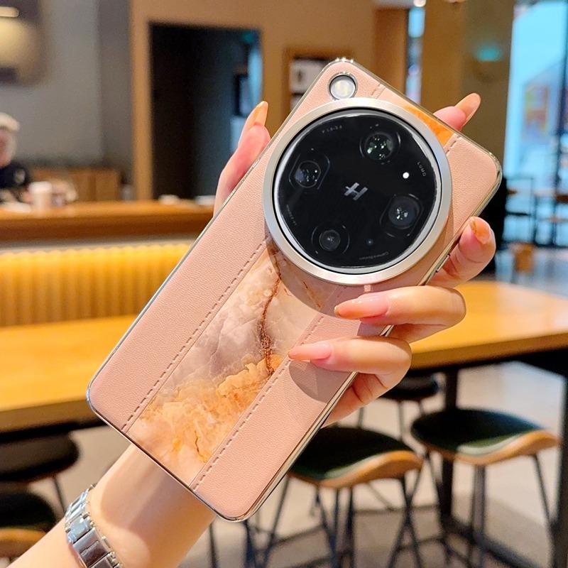 Luxury Ultra Thin Color Block Leather Case for OPPO Find X9 Ultra X8 Pro Electroplating Soft PU Cover For FindX9 Ultra Shell