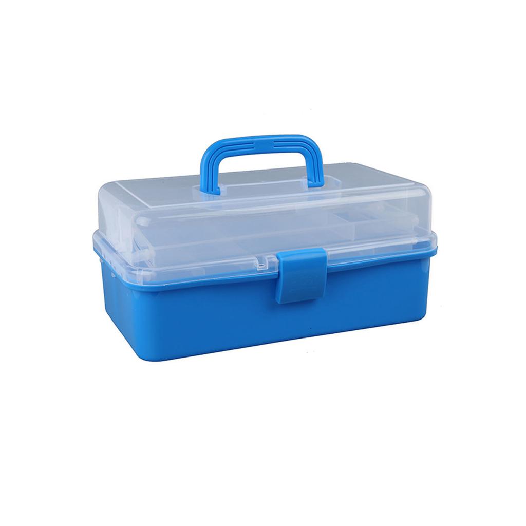 Tool Storage Box with Handle Three Layer Container Household Storage for Screw Parts Crafts Sundries Organization