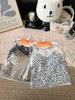 Leopard Print Lace Patchwork Spaghetti Strap Halter Top with Built-in Bra