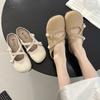 Baotou Halbschuhe Damen 2025 neue Damenschuhe Französische Sandalen für draußen Hausschuhe weiche Sohlen ermüden nicht Mary Jane Schuhe