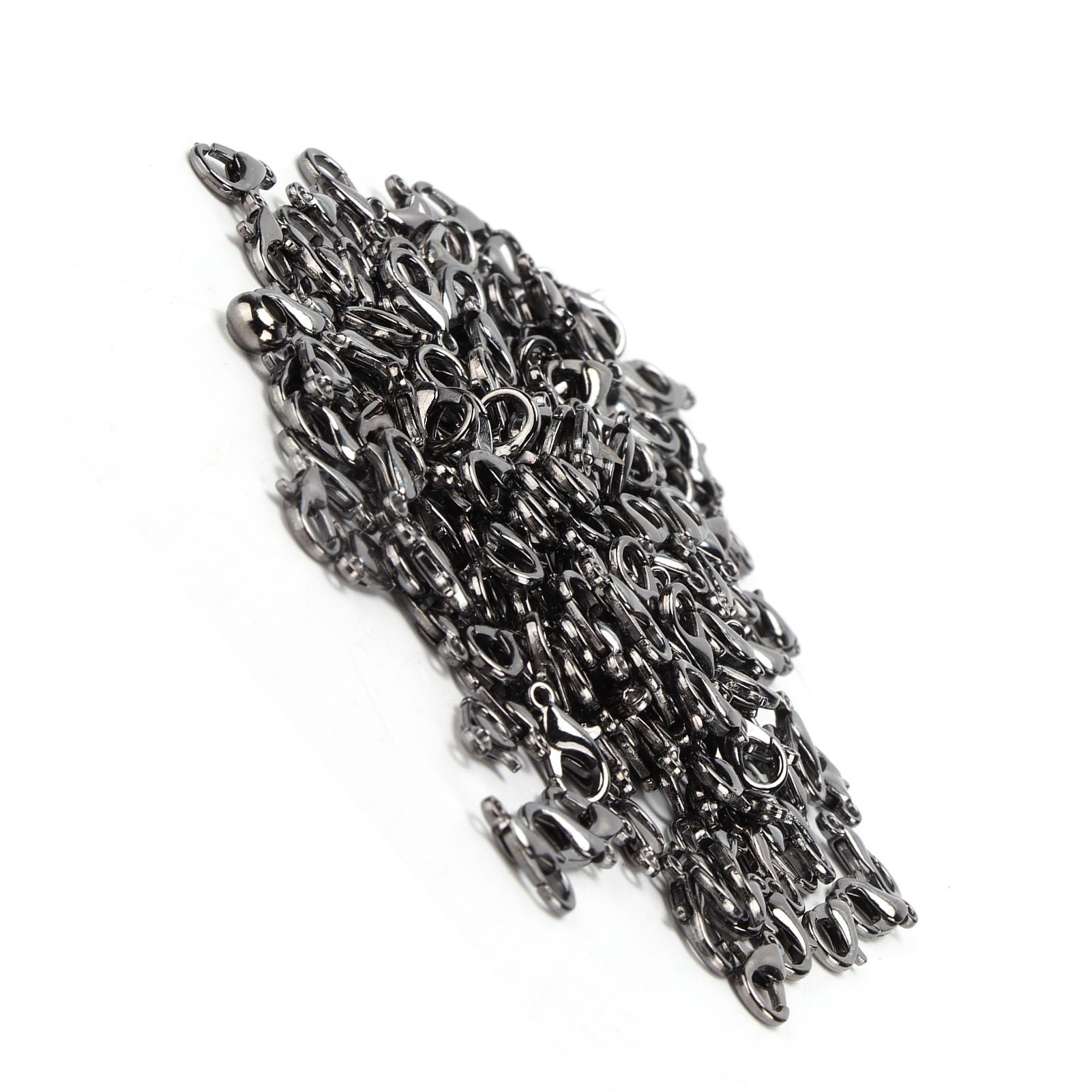

200Pcs Lobster Claw Clasps Aluminum Fastener Hooks Accessories for DIY Bag Necklace Jewelry
