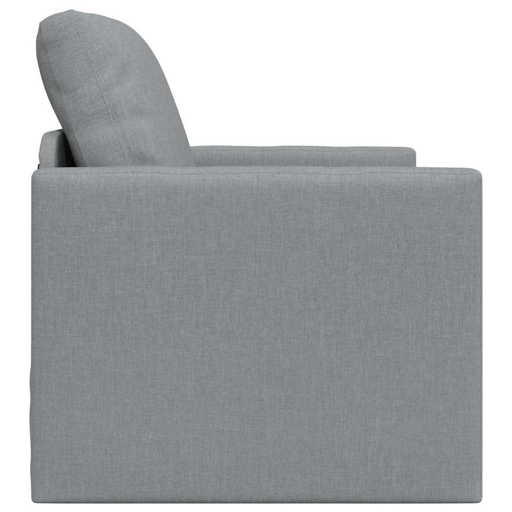 Sleeper Sofa 60 Cm Light Grey Fabric