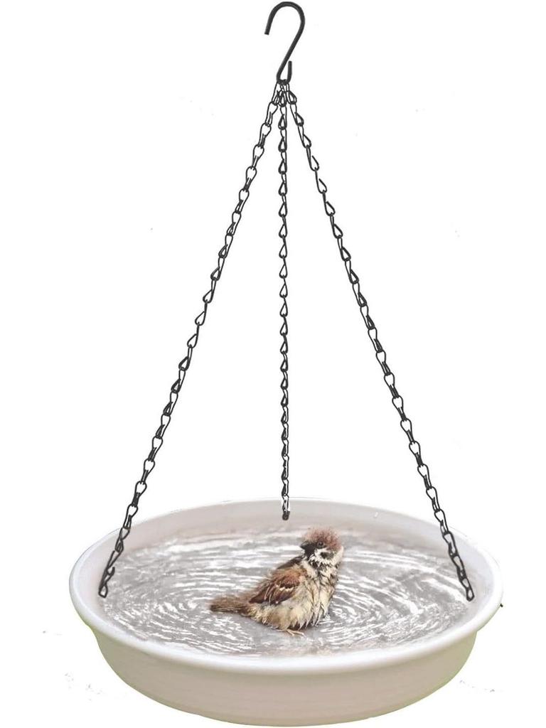 Outdoor Decorative Hanging Bird Feeder and Bird Bath Pendant for Garden and Balcony