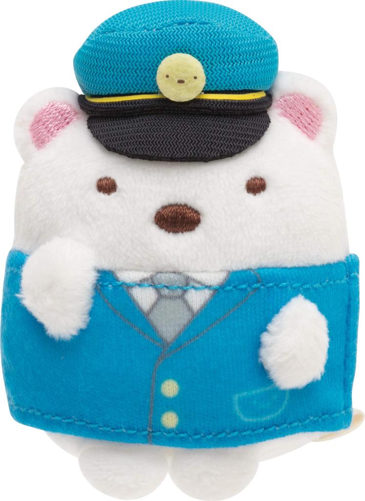 Sumikko Gurashi Work Play Series Plush Toy Set Police Car Polar Bear MY53701 San-X Hand-held & (Police Officer)