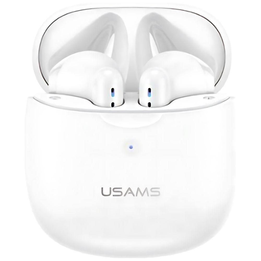 Usams Słuchawki Bluetooth 5.0 Tws Ia Series Bezprzewodowe Biały/White Bhuia02 (Us-Ia04)