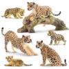 TOYMANY 7PCS Leopard Figures - Animal Figurines, Leopard Models, Parent and Child, Realistic Animal Models, Popular Animal Toys, Birthday Presents,
