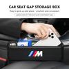 For BMW Leather Car Seat Gap Filler Storage Box Cup Holder Accessories Performance X1 X3 X5 E39 E46 E90 F20 E60 F30 M3 M5