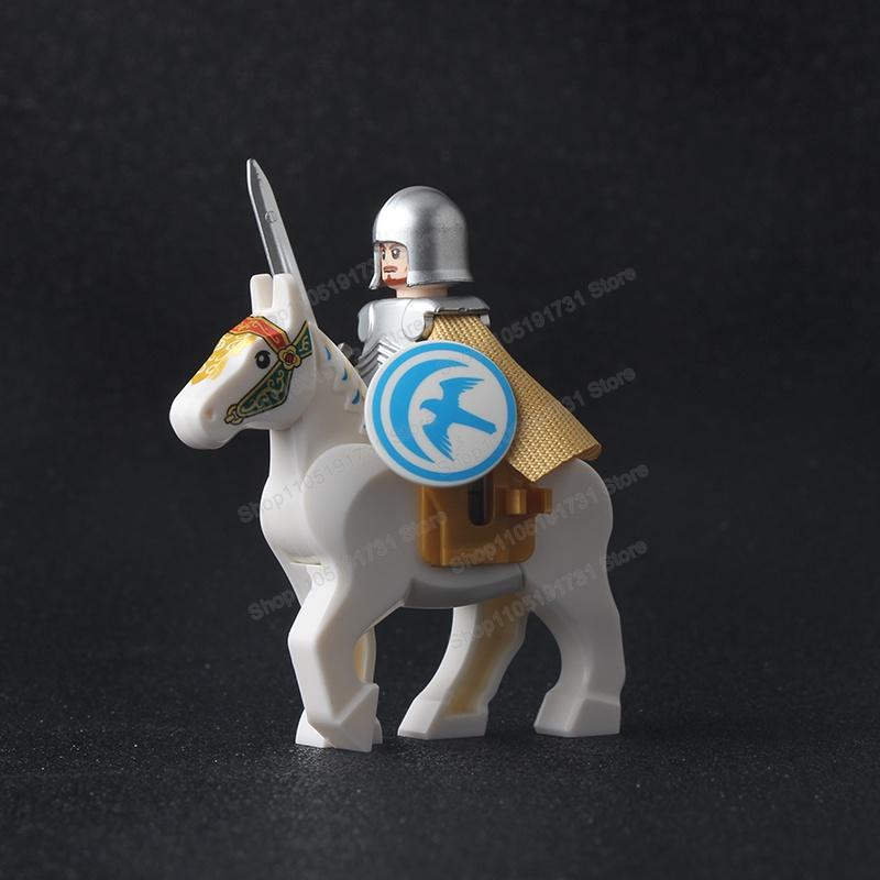 Medieval Knight Serie Figures Building Blocks Warrior Soldiers Guards Lion Heart Hospital Teutonic Knight Battle Pastor Kid Gift