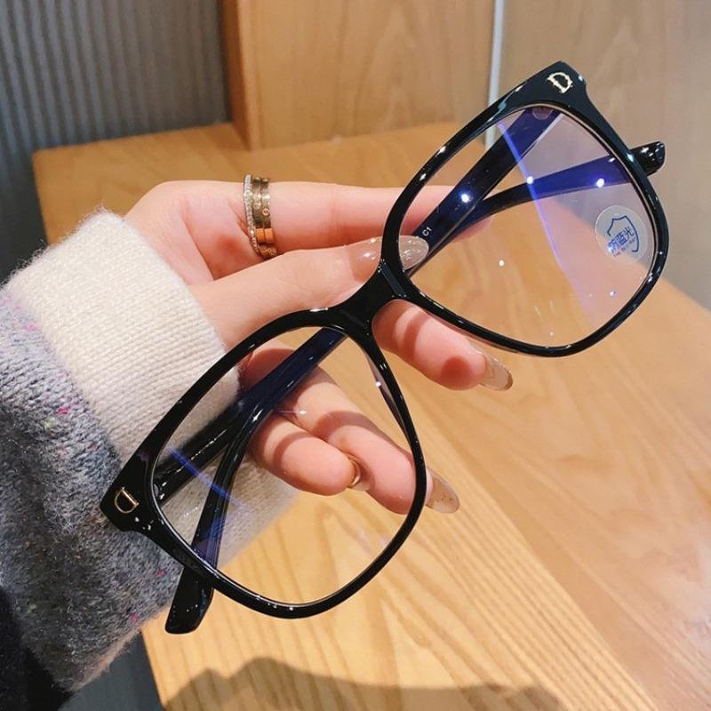 Anti-radiation Eyeglasses Fashion Oversize Square Big Frame Women Men Eye glasses