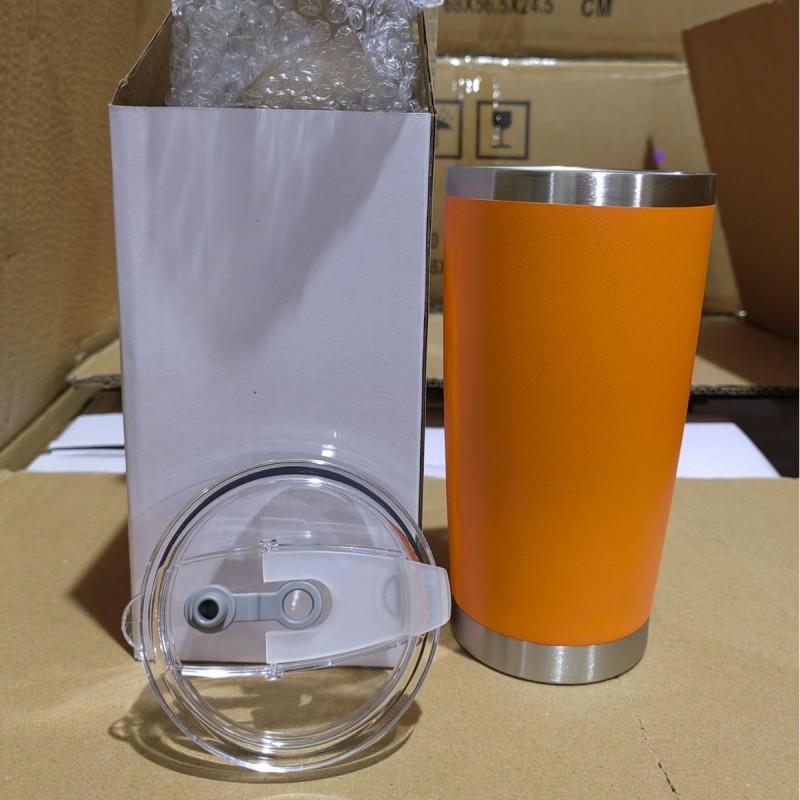 20oz Stainless Steel Vacuum Insulated Travel Mug With Push Lid Double Wall Car Cup Hot Cold Drinks