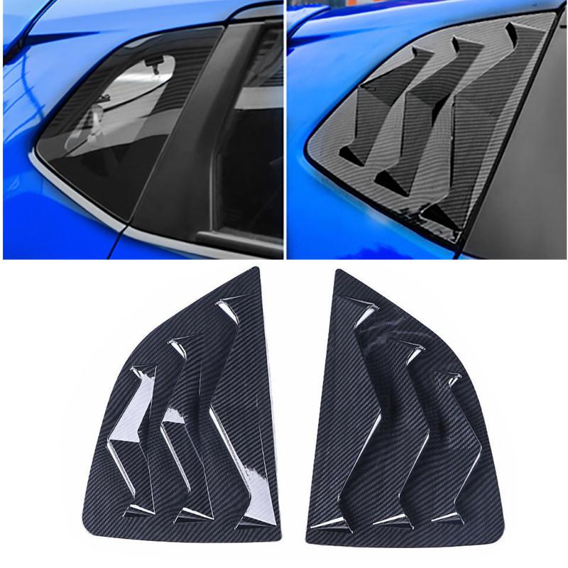Für Honda Jazz Fit 2014 2015 2016 - ABS-Kunststoff Heckfenster Vierteljalousie Abdeckung Seitenlüftung Verkleidung Auto Klebe Zubehör