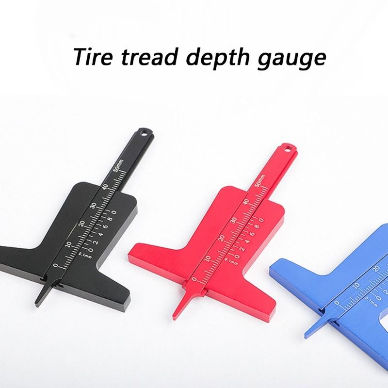 Rustproof Stainless Steel Tire Depth Gauge Measuring Tool Featuring Easy to Read Marking Ideal for Car and Bike Tires