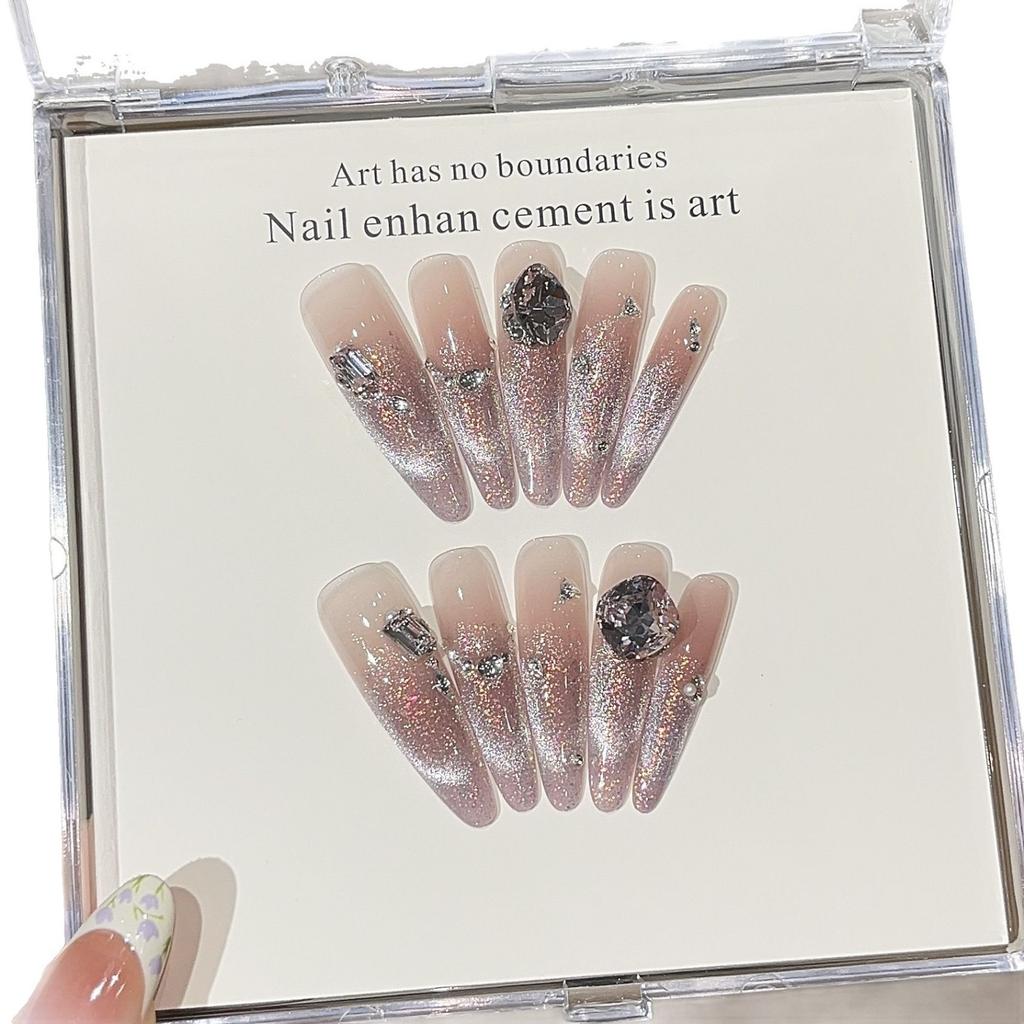 Exquisite Atmosphere and Glitter Pink Purple Cat Eyes Fine Diamonds To Make White Wear Armor