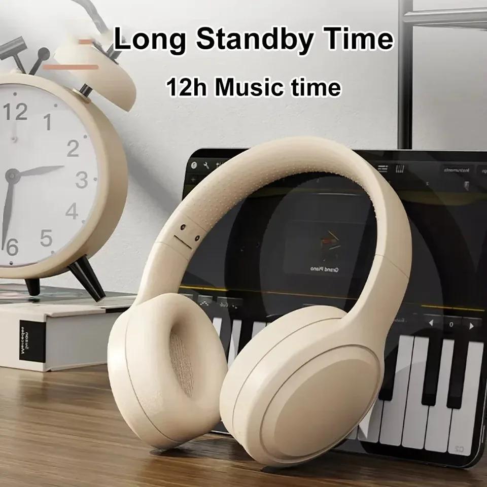 Wireless Bluetooth 5.3 Headphones 3.5mm Wired Sports Gaming Headsets with HD Foldable HiFi Stereo Noise Canceling Earbuds