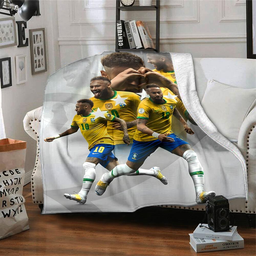 Brazilian Football Celebration Blanket Soft Cozy Great For Picnics Office Seaside Four Seasons Universal Modern Style Birthday Christmas Gift Blanket