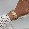 Starfish Flower Open Cuff Bangles for Women Hand Decoration Jewelry Gift Ocean Style Adjustable Metal Spring Bangles Party Accessories