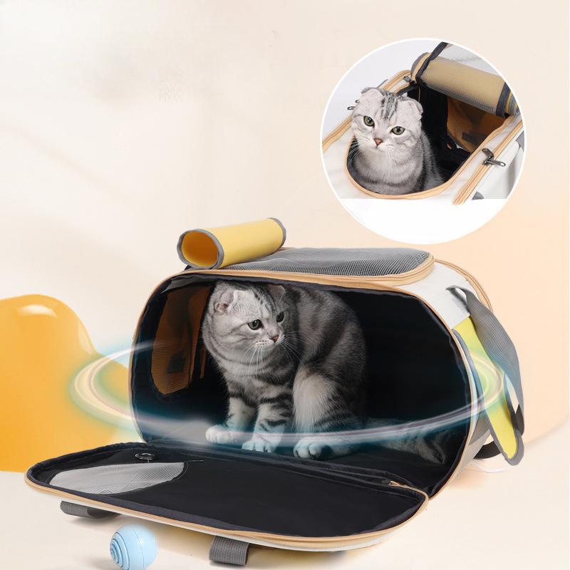 1pcs Portable Pet Carrier Breathable Folding Cat Bag Ideal for Travel and Outdoor Activities Suitable for Cats and Puppies