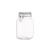 Glass Storage Jar with Transparent Buckle for Kitchen, Food-Grade Sealed Container for Grains