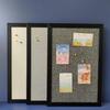 Black Frame Burlap Cork Board: Wall-Mounted Photo & Message Display for Kindergarten Theme