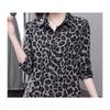 Chiffon Western Style Shirt Women's New Printed Loose Top Shirt Fashion Leopard Print Shirt