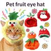 Chapeau en peluche fruité pour chat animal de compagnie Mignon Créatif Couvre-tête pour animal de compagnie Chapeau amusant à déguiser pour chat chien Casque Accessoires vestimentaires Fournitures pour animaux de compagnie