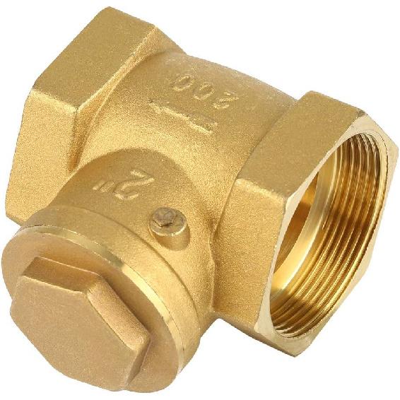 1pc DN50 Check Valve Brass Swing Non Return Valves 2" Female Thread Valve Tube Connector Tool Prevent Water Backflow