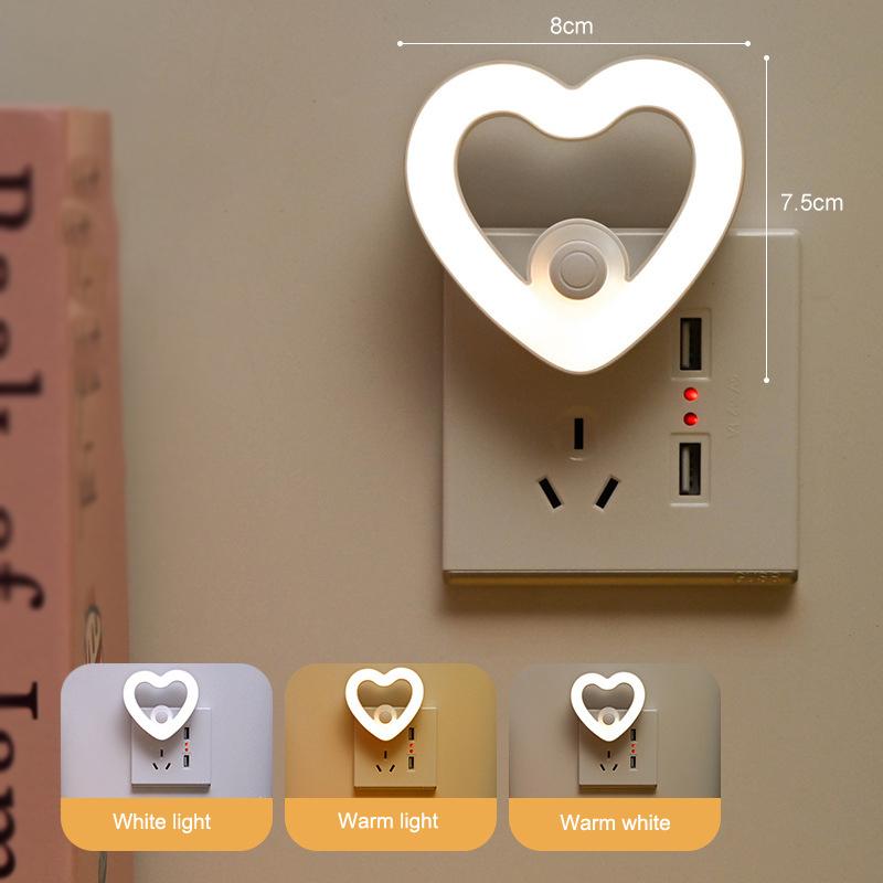 Veilleuse Électrique avec Design Dessin Animé Interrupteur Veilleuse LED Prise de Courant Chevet/Chambre d'Enfant/Lumière pour Soins Multiples Couleurs Disponibles