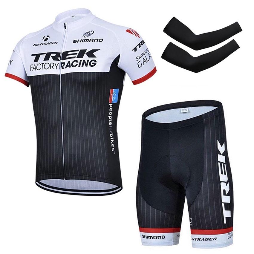 Nuevo conjunto de maillot y culotte de ciclismo para hombre TREK traje de competición camiseta de manga corta verano deporte transpirable maillot de bicicleta