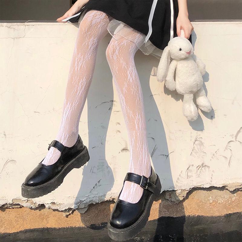 Summer Lolita Fishnet Body Stockings Fish Net Sexy Pantyhose Mesh Nylon Tights Lingerie Skin Jk Cosplay Anime Socks