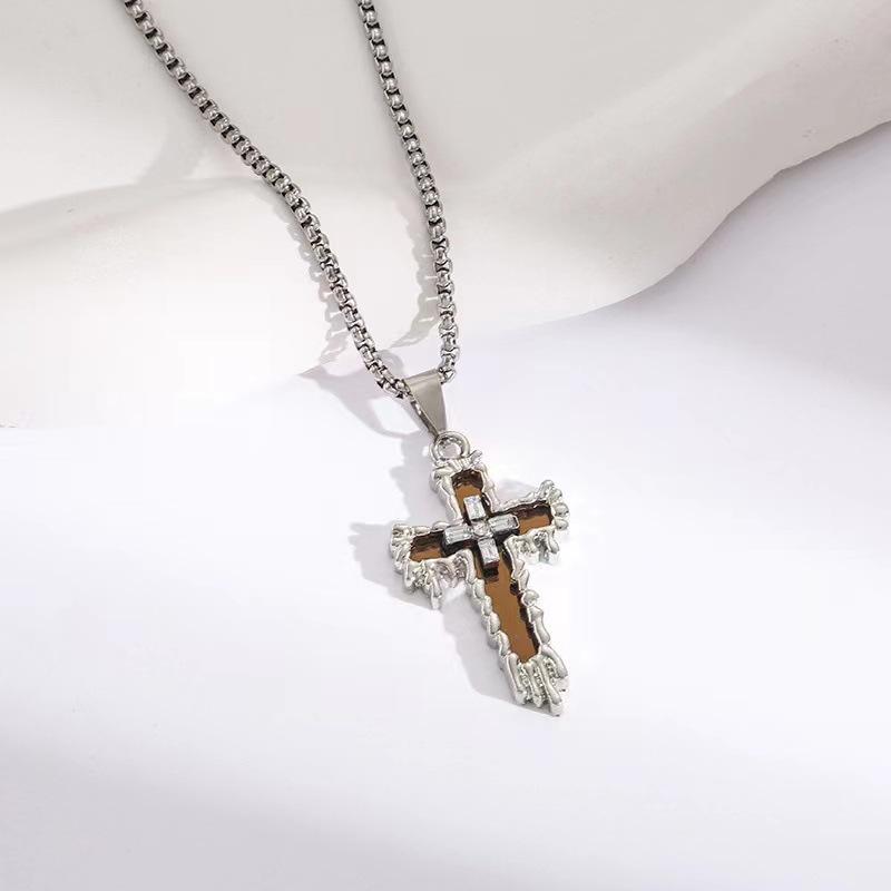Neues Cross Bungee Sweatshirt Lang Mode Paar Accessoires Halskette Anhänger