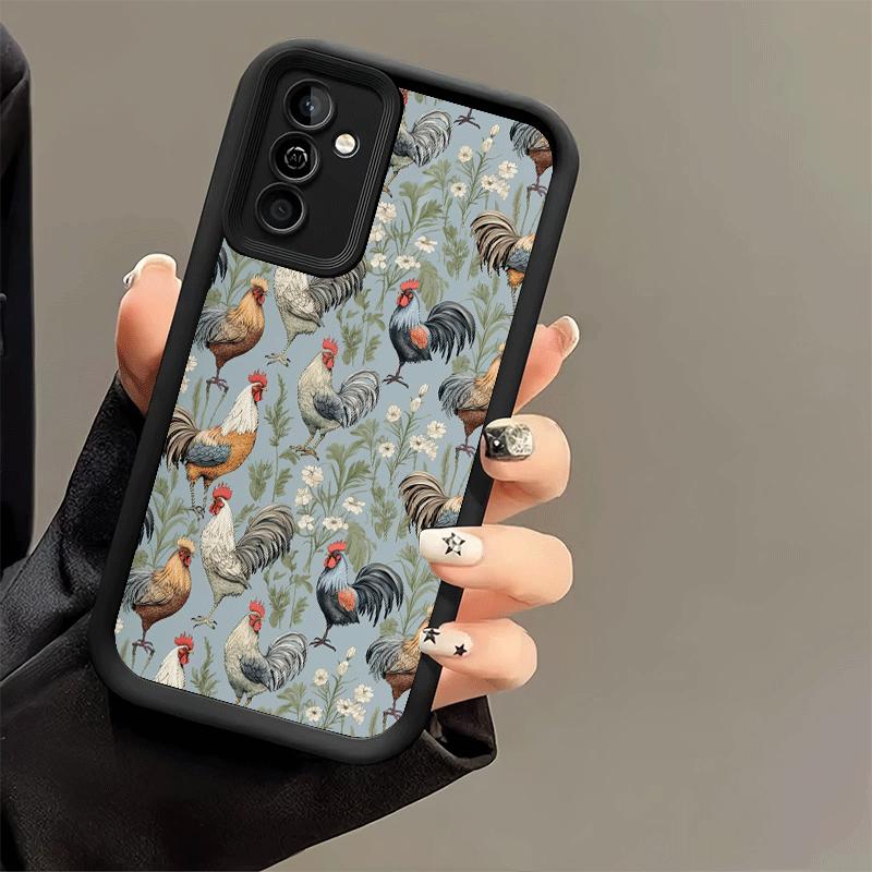Phone Case for Samsung Galaxy S26 S25 Ultra S24 FE Chicken Hen Rooster Shell S23 Plus S22 + S21 S20 5G Soft Silicone Funda