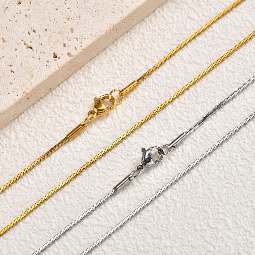 Naszyjnik z łańcuszka typu wąż dla kobiet, Długi naszyjnik ze stali nierdzewnej 316L, Warstwowy choker do układania, Modna nowa biżuteria 19,7-47,2 cala