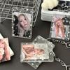 Transparent Photocard Holder Acrylic Photo Frame Kpop Idol Card Display Stand Bag Pendant Photocards Packaging Supplies Set