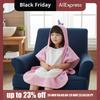 Multipurpose Single Layer Kids Bath Towel Cartoon Soft Boy Cloak Towel Shower Cloak Swim Towel Children Dinosaur Bathrobe Girl