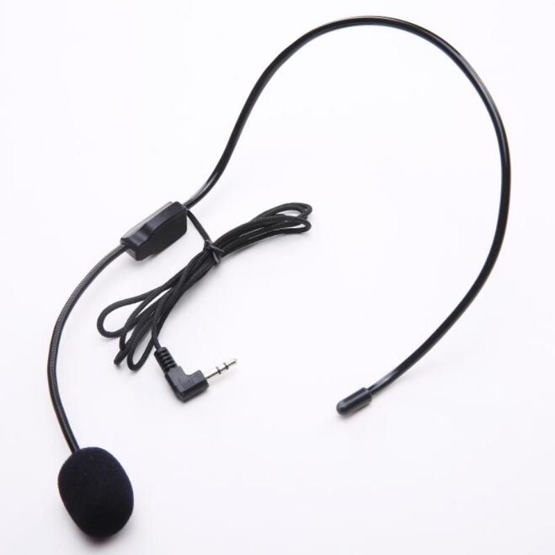 3.5mm Plug Headset Microphone Head-mounted Portable Lecture Teach Headset Mic Voice Amplifier Lightweight Over Head for Teachers