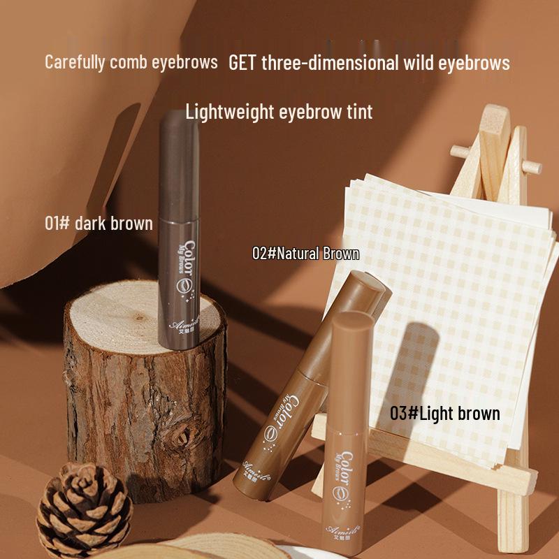 

NOVO163 Ai Mei Li 3D Waterproof Smudge-proof Brow Mascara, Long-lasting in Dark Brown and Natural Brown
