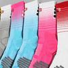 Training Socks Striped Patchwork Achilles Tendon Protection Breathable Non-Slip Towel Bottoms Anti-friction Soccer Socks for Adult