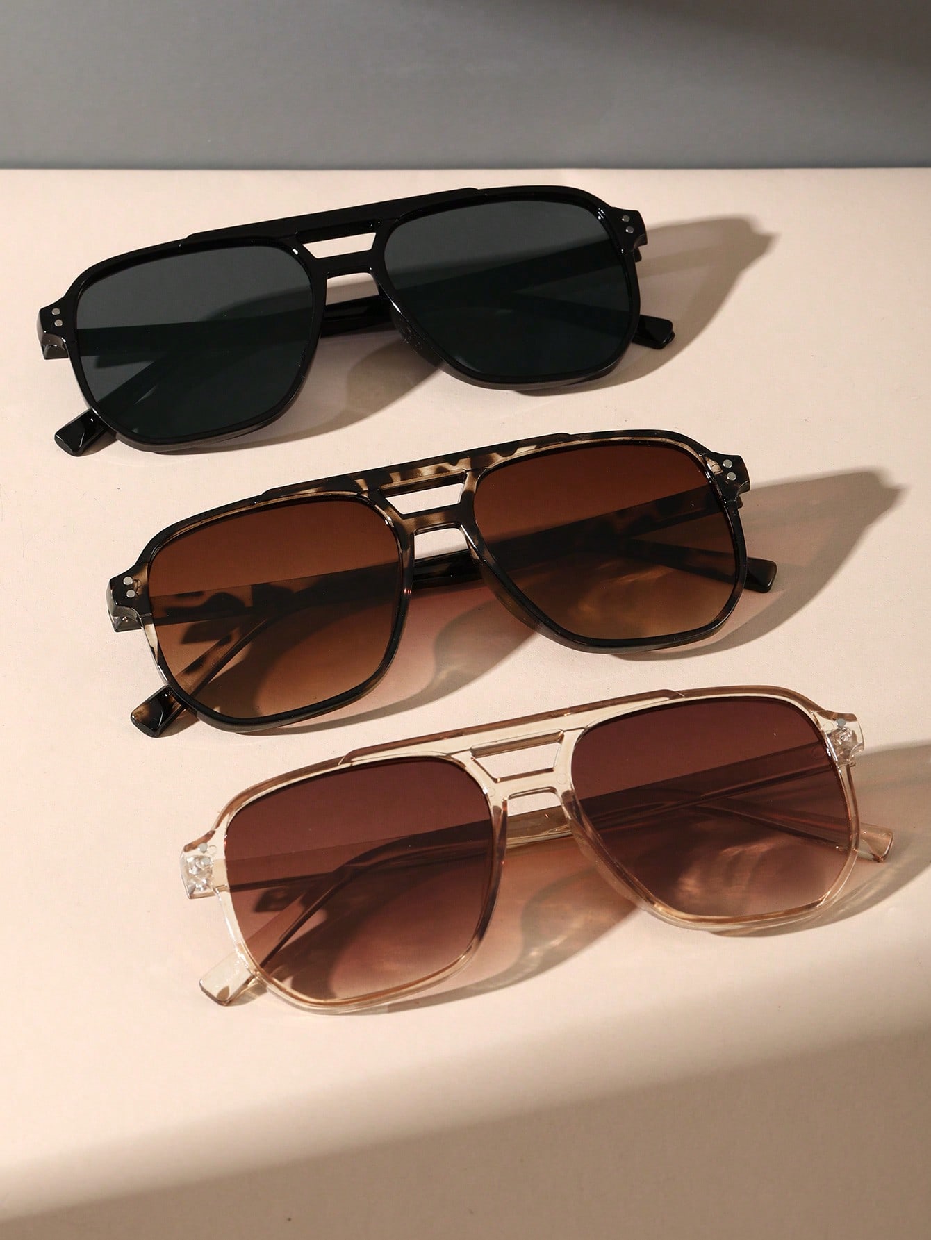 

3 шт. Пластиковые модные овальные солнцезащитные очки для женщин и мужчин на каждый день, аксессуары для отпуска и вечеринок.