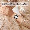 Diamond Case+Metal Strap For iWatch Ultra 2 Band 49mm 41mm 40mm Stainless Steel Bracelet For Apple Watch 9 8 7 45mm 44mm 42mm