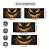 2D Plane, 1 Piece - Halloween Glowing Pumpkin Face Pattern Garage Door Cover - 2D Plane Printingzyc